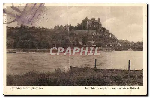 Ansichtskarte AK Neuf Brisach (Ht Rhin) Le Rhin Francais et vue sur Vieux Brisach