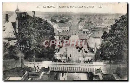 Cartes postales Le Mans Perspective prise du haut du Tunnel