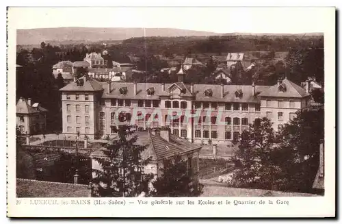 Ansichtskarte AK Luxeuil les Bains (Hte Saone) Vue generale sur les Ecoles et le Quartier de la Gare