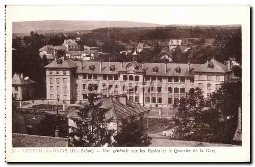 Cartes postales Luxeuil les Bains (Hte Saone) Vue generale sur les Ecoles et le Quartier de la Gare
