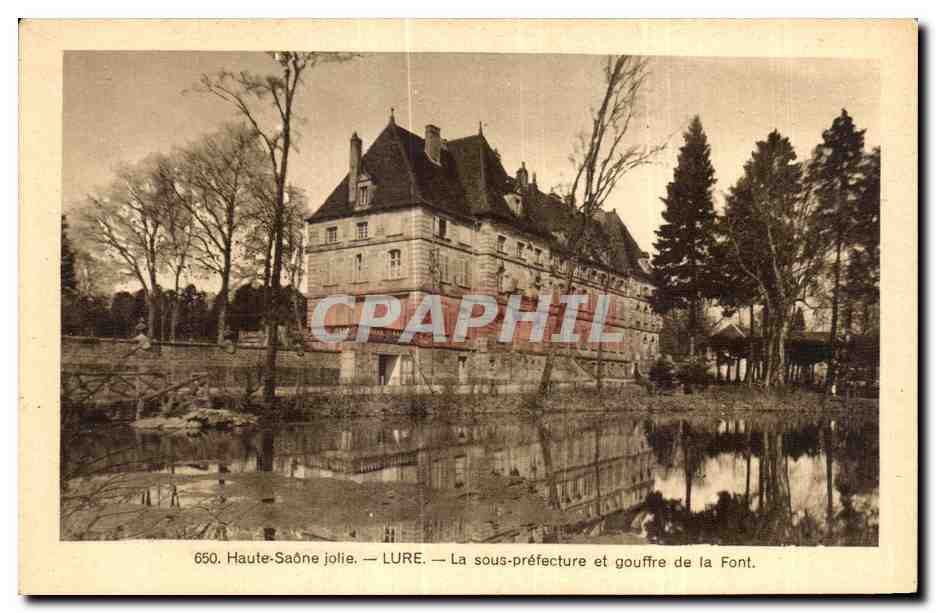 Carte Postale Ancienne - Lure - Sous-Préfecture Et Lac De Lafont (Haute-Saône)