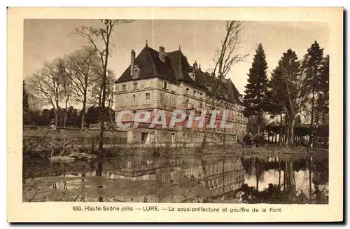Cartes postales Haute Saone jolie Lure La Sous Prefecture et Gouffre de la Font