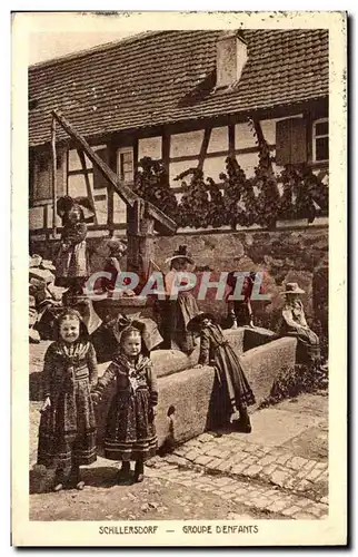 Cartes postales Schillersdorf Groupe d enfants Folklore Costume