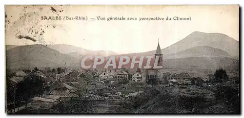 Cartes postales Saales (Bas Rhin) Vue generale avec perspective du Climont