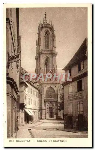 Cartes postales Schlestadt Eglise Saint Georges Selestat Boulangerie Patisserie