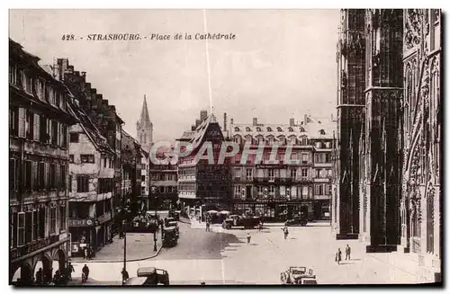 Cartes postales Strasbourg Place de La Cathedrale