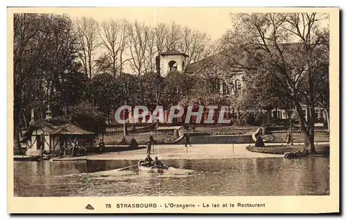 Cartes postales Strasbourg L Orangerie le Lac et le Restaurant