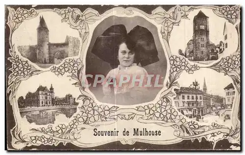 Cartes postales Souvenir de Mulhouse Folklore Costume