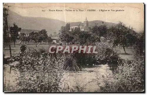 Cartes postales Haute Alsace Vallee de la Thur Odern L Eglise et Vue generale