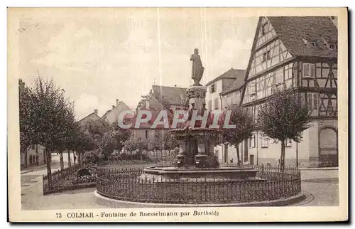 Cartes postales Colmar Fontaine de Roesselmann par Bartholdy