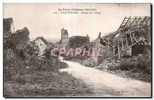 Ansichtskarte AK Le Front d Alsace Wattwiller Ruines du Village