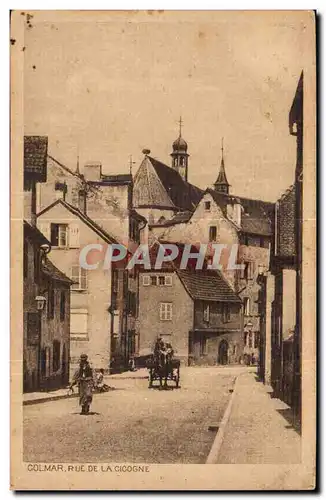 Ansichtskarte AK Colmar Rue De La Cigogne