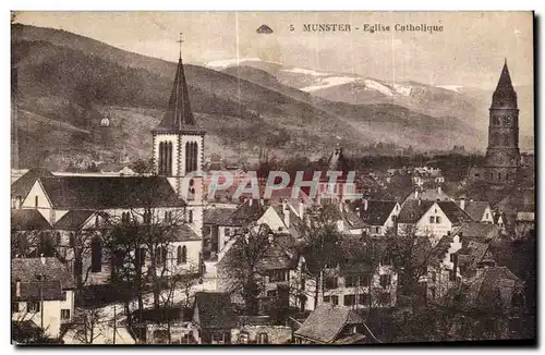 Ansichtskarte AK Munster Eglise Catholique