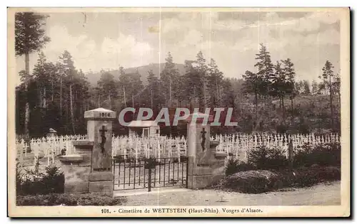 Cartes postales Cimetiere de Wettstein (Haut Rhin) Vosges d Alsace