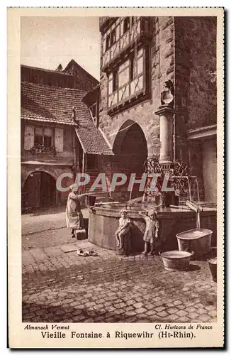 Cartes postales Vieille Fontaine a Riquewihr (Ht Rhin) Enfants