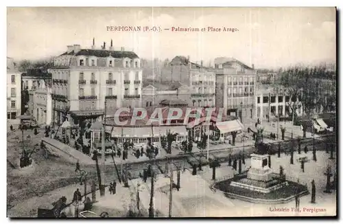 Cartes postales Perpignan Palmarium et Place Arago