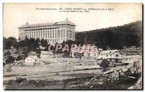 Ansichtskarte AK Pyrenees Orientales Font Romeu par Odeillo Le Grand Hotel et les Villas