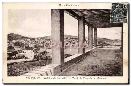 Cartes postales Banyuls sur Mer Vu de la Pergola de Miramar