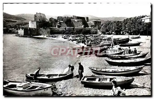 Ansichtskarte AK Collioure Le port de peche Le chateau des templiers Bateaux