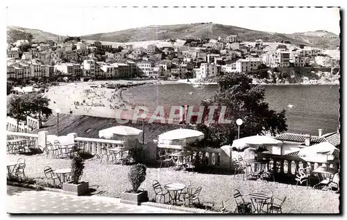 Cartes postales Banyuls et sa plage vus des terrasses du Miramar