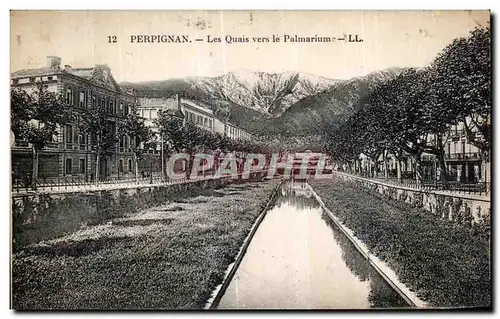 Cartes postales Perpignan Les Quais vers le Palmarium