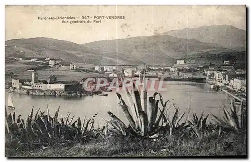 Cartes postales Pyrenees Orientales Port Vendres Vue generale du Port