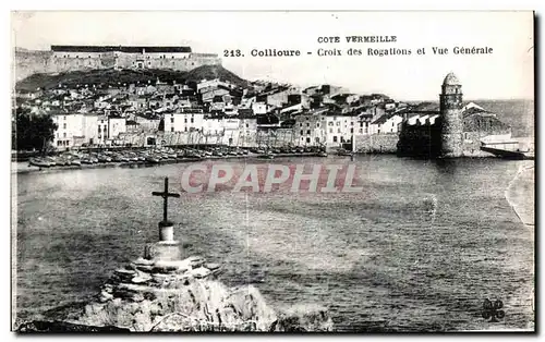 Cartes postales Cote Vermeille Collioure Croix des Rogations et Vue Generale