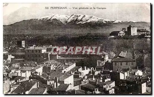 Ansichtskarte AK Perpignan Vue generale et le Canigou