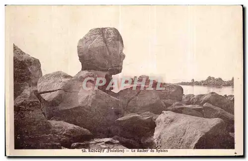 Ansichtskarte AK Roscoff Finistere Le Rocher du Sphinx