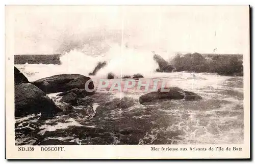 Ansichtskarte AK Roscoff Roscoff Mer furieuse aux brisanls de l lle de Batz