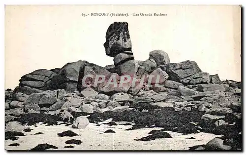 Ansichtskarte AK Roscoff Finistere Les Grands Rochers