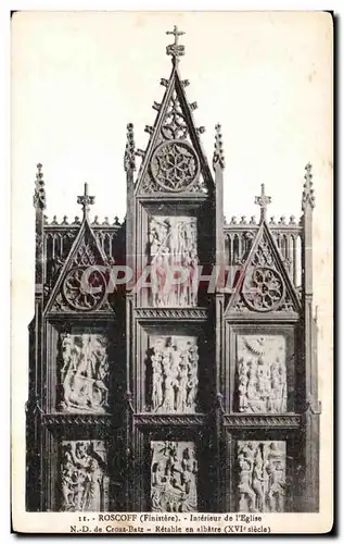 Cartes postales Roscoff Interieur de l Eglise N D Cross Batz