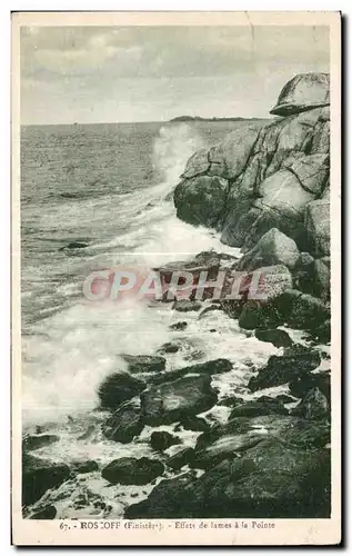 Cartes postales Roscoff Finistere Effets de lames a la Pointe