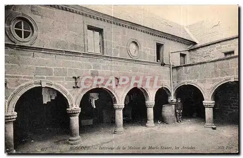 Cartes postales Roscoff Interieur de la Maison de Marie Stuart les Arcades