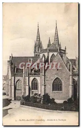 Ansichtskarte AK Saint Pol de leon Finistere Abside de la Basilique