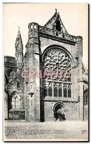 Ansichtskarte AK Saint Pol de Leon Finistere Facade de la Basilique