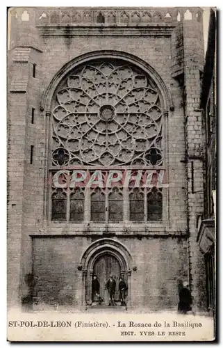 Ansichtskarte AK Saint Pol de Leon Finistere La Rosace de la Basilique