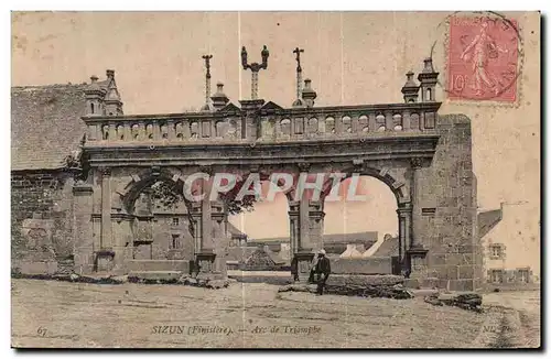 Cartes postales Sizun Finistere Arc de triomphe