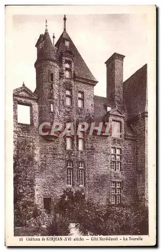 Cartes postales Chateau de Kerjean Cote Nord Ouest La tourelle