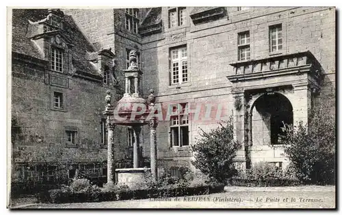 Ansichtskarte AK Chateau de Kerjean Finistere Le Puits et la Terrasse