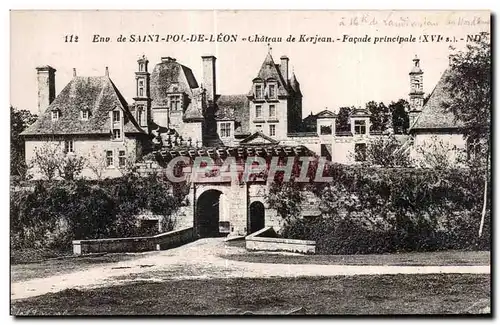 Ansichtskarte AK Env de Saintt Pol de Leon Finistere Chateau de Kerjean Facade Principale