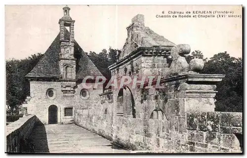 Ansichtskarte AK Chateau de Kerjean Finistere Chemin de Ronde et Chapelle