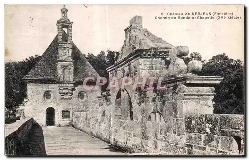 Cartes postales Chateau de Kerjean Finistere Chemin de Ronde et Chapelle