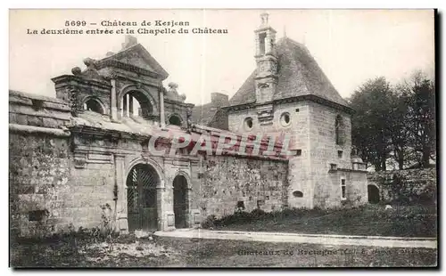 Cartes postales Chateau de Kerjean La deuxieme entree et la Chapelle du Chateau