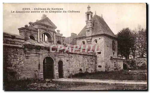 Cartes postales Chateau de Kerjean La deuxieme entree et la Chapelle du Chateau