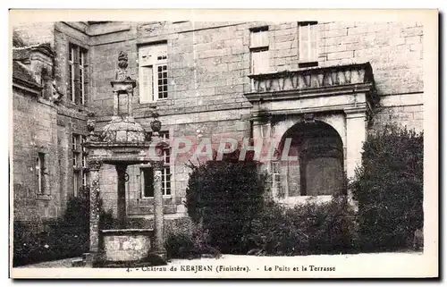 Ansichtskarte AK Chateau de Kerjean Finistere Le puits et la Terrasse