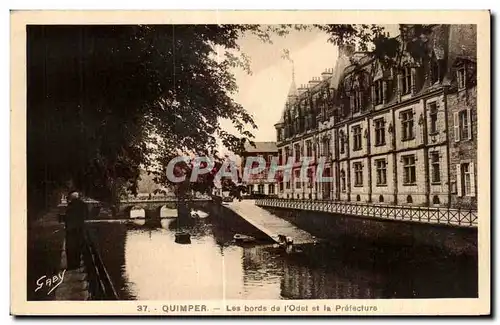 Cartes postales Quimper Les bords de l Odet la Prefecture