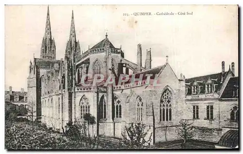 Cartes postales Quimper Cathedrale Cote sud