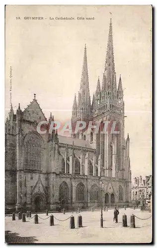 Cartes postales Quimper La Cathedrale Cote Nord