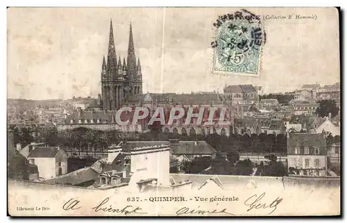 Cartes postales Quimper Vue generale